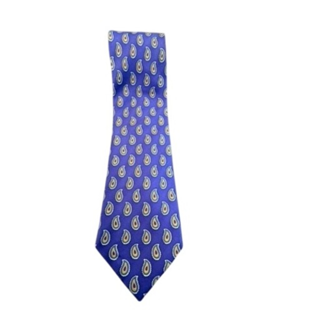 Jos. A. Bank Purple Paisley Silk Tie Made in Italy Traditional Men's Necktie